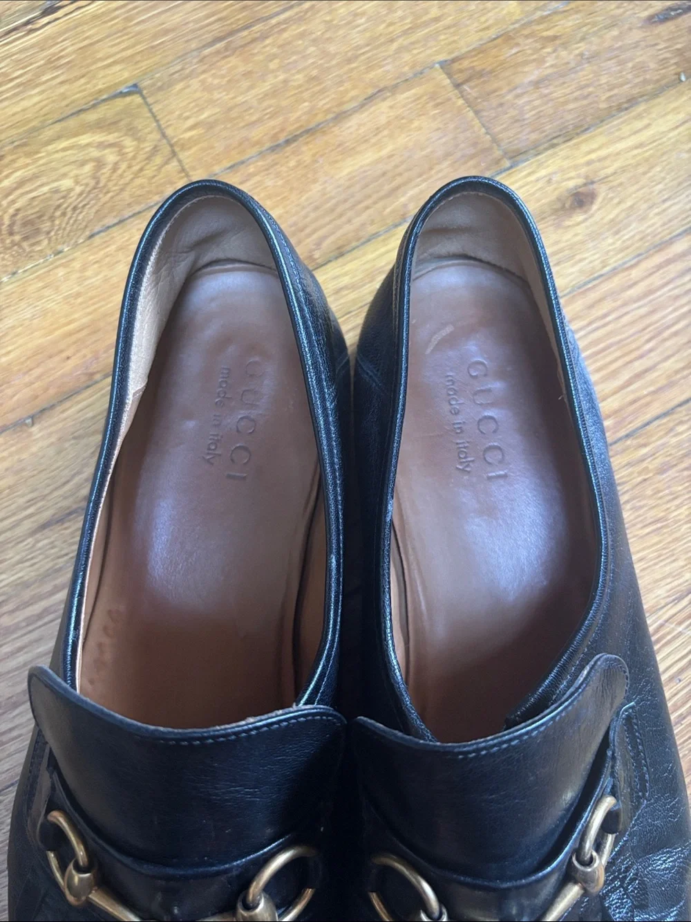 Gucci Men’s Black Horsebit Fringe Loafers